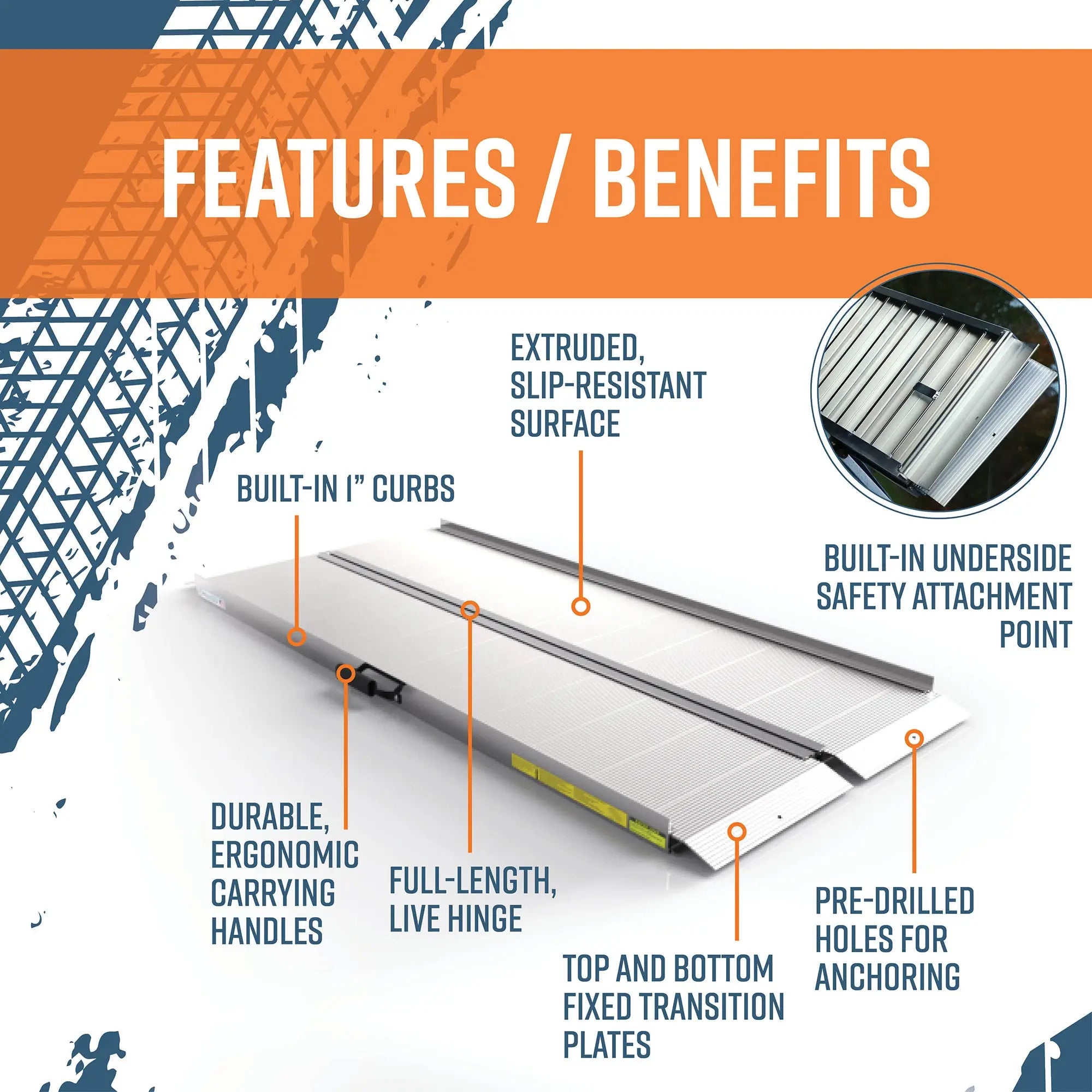 EZ-ACCESS® TRAVERSE™ Singlefold Portable Loading Ramp (6 Foot) EZ-Access