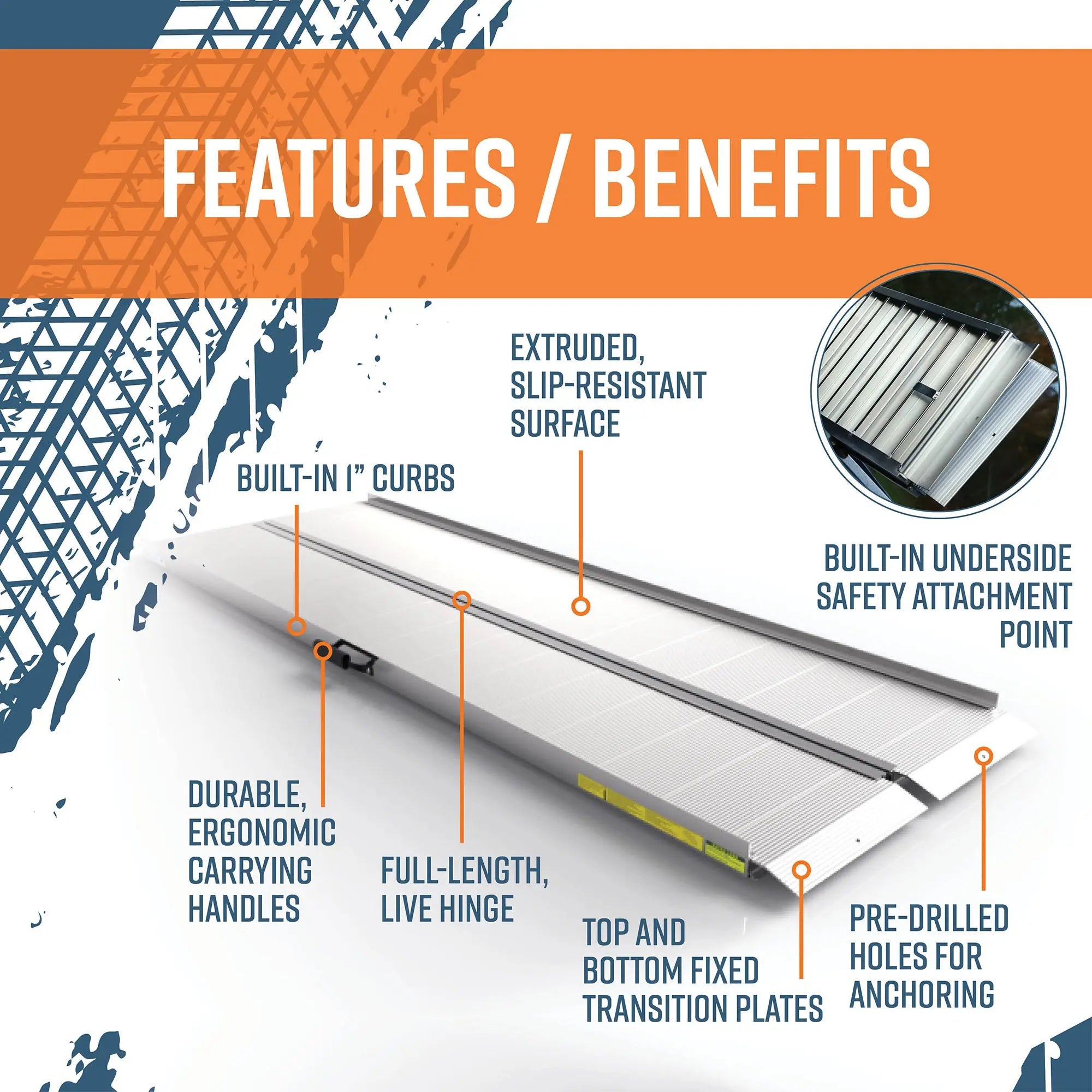 EZ-ACCESS® TRAVERSE™ Singlefold Portable Loading Ramp (8 Foot) EZ-Access