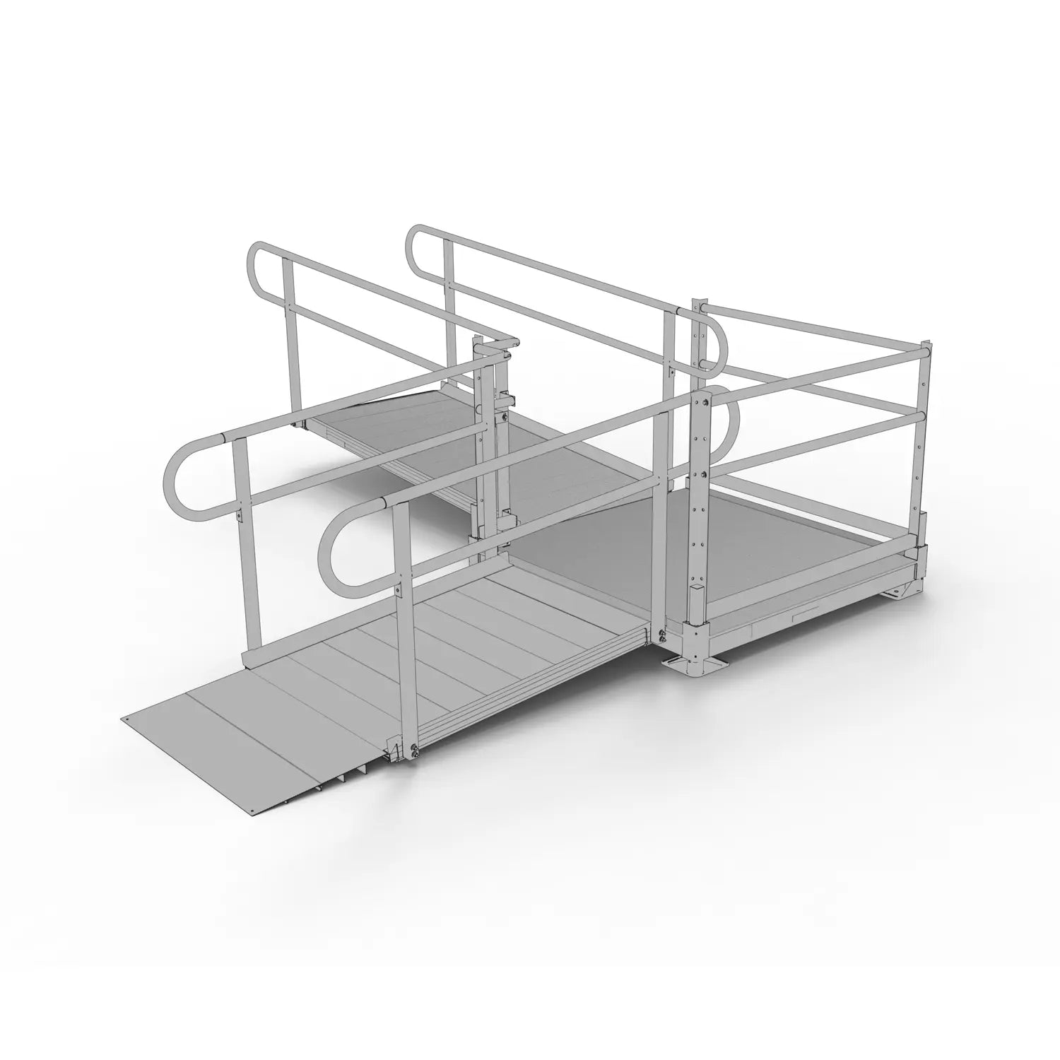 EZ-ACCESS PATHWAY® 3G Ramp Kit (L SHAPED with 4' TURN PLATFORM) EZ-Access