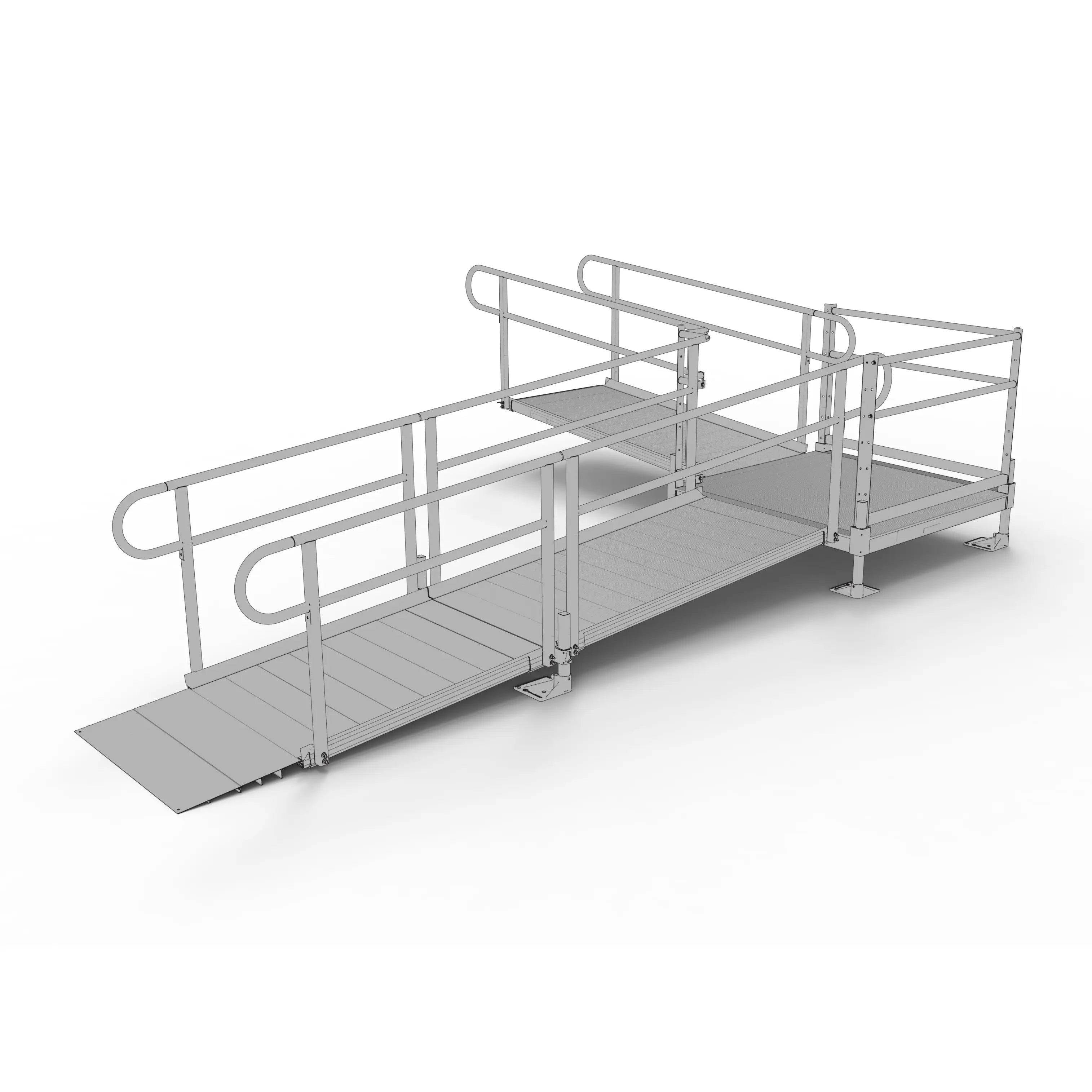 EZ-ACCESS PATHWAY® 3G Ramp Kit (L SHAPED with 4' TURN PLATFORM) EZ-Access