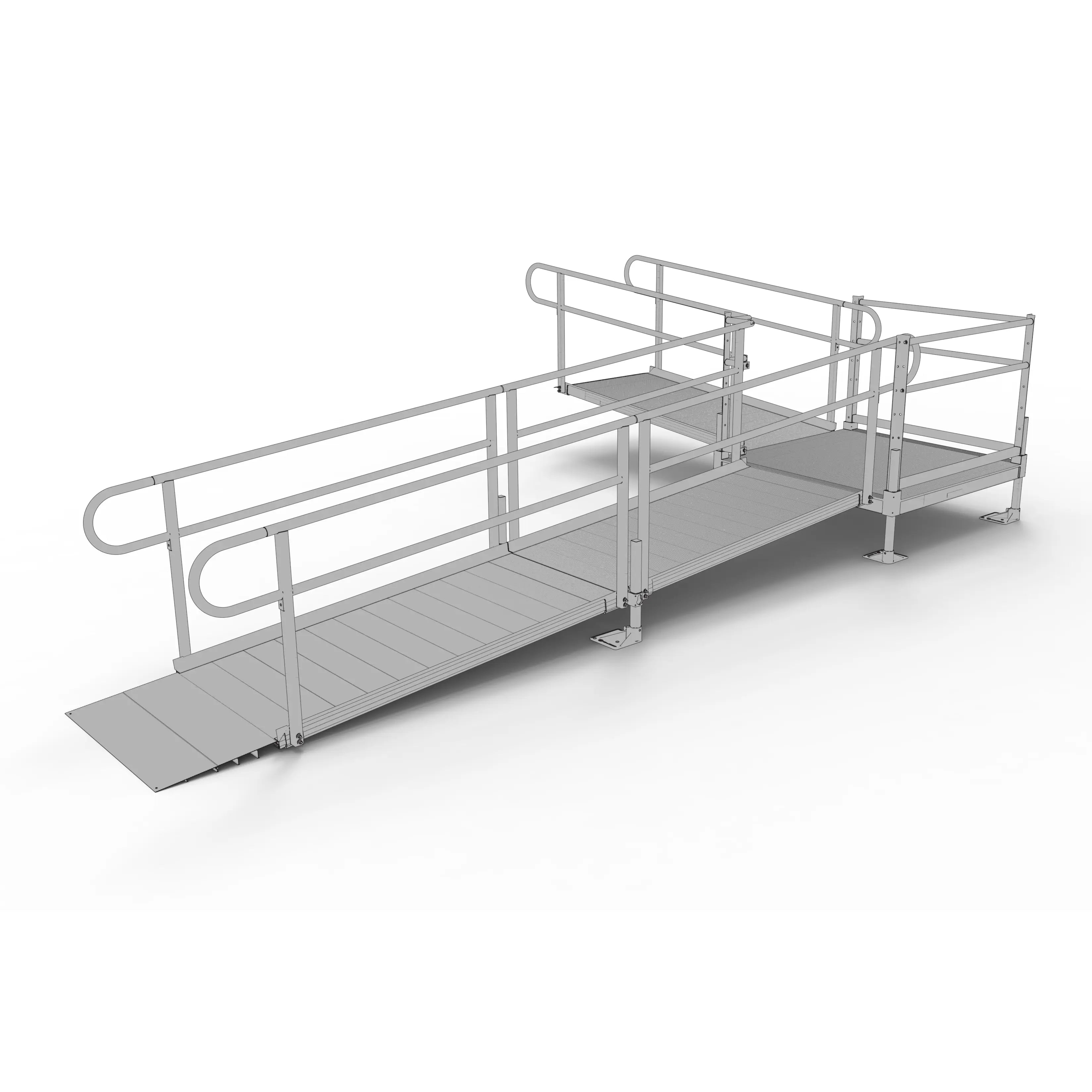 EZ-ACCESS PATHWAY® 3G Ramp Kit (L SHAPED with 4' TURN PLATFORM) EZ-Access