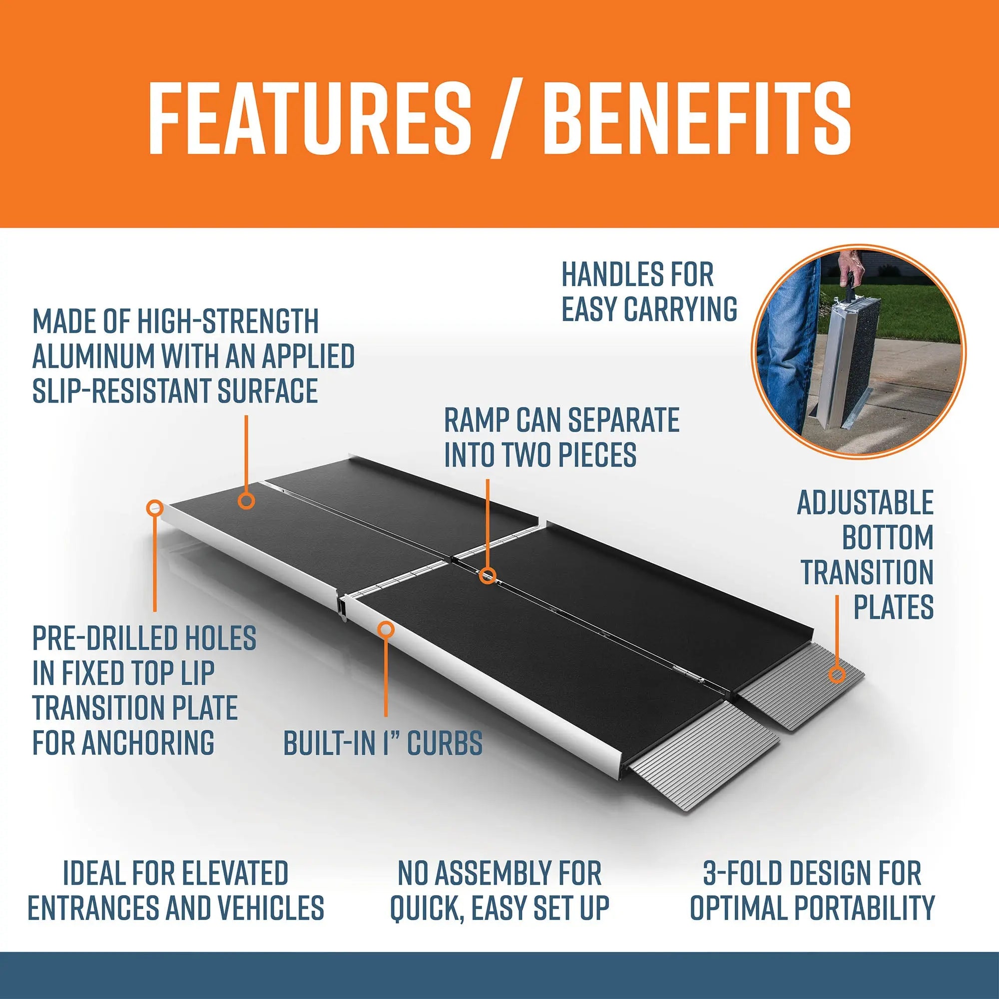 EZ-ACCESS® SUITCASE® TRIFOLD® AS Ramp (7 Foot) EZ-Access