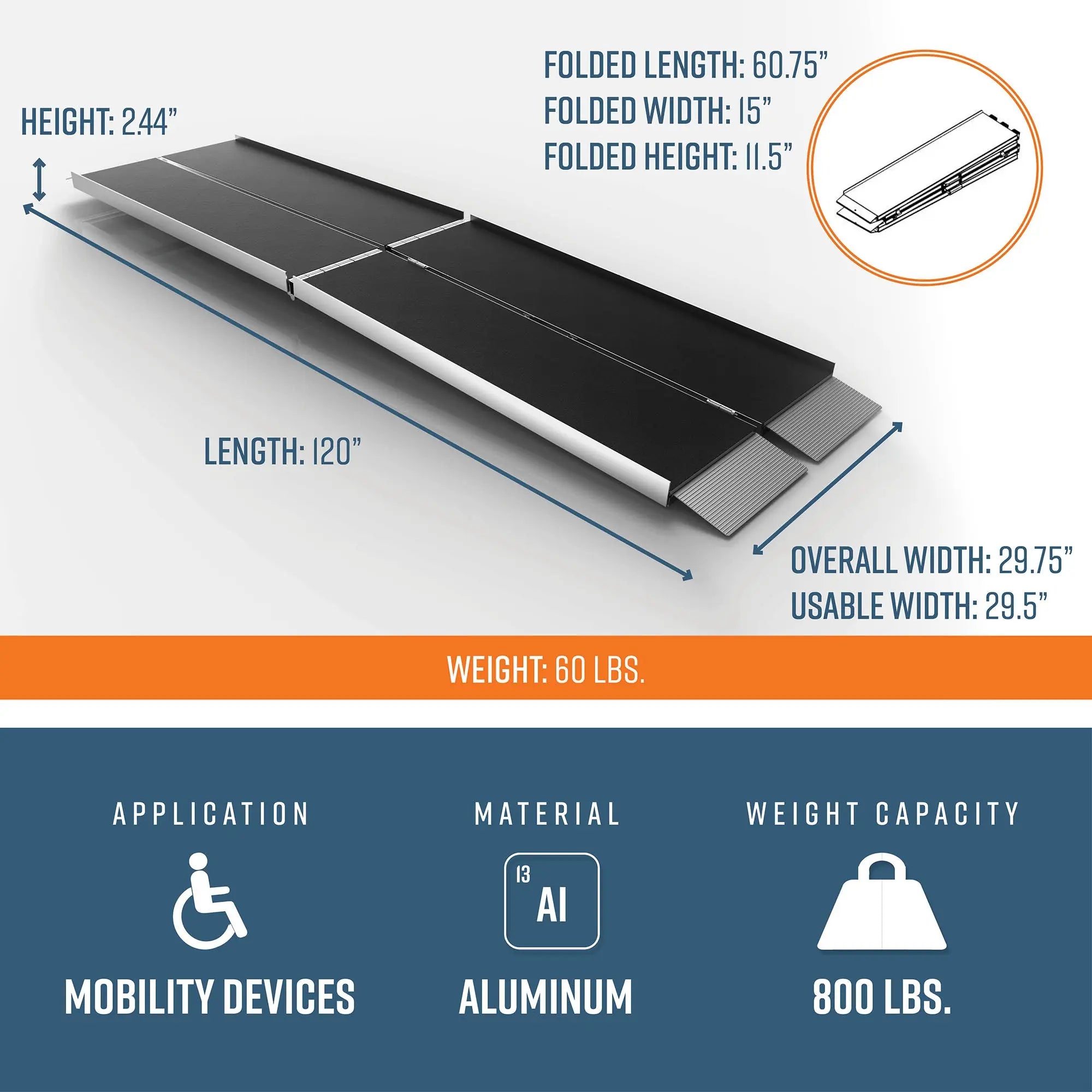 EZ-ACCESS® SUITCASE® TRIFOLD® AS Ramp (10 Foot) EZ-Access