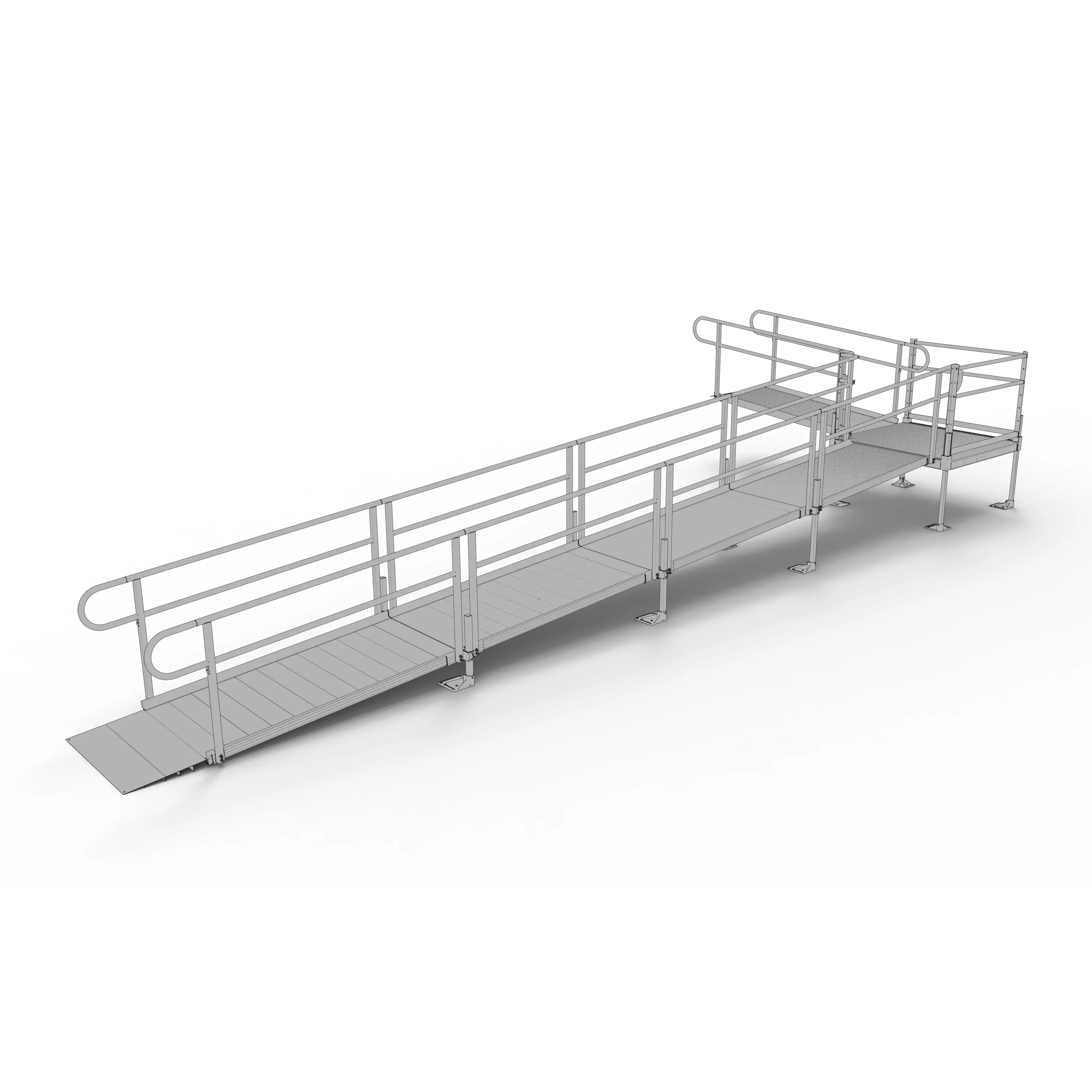 EZ-ACCESS PATHWAY® 3G Ramp Kit (L SHAPED with 4' TURN PLATFORM) EZ-Access