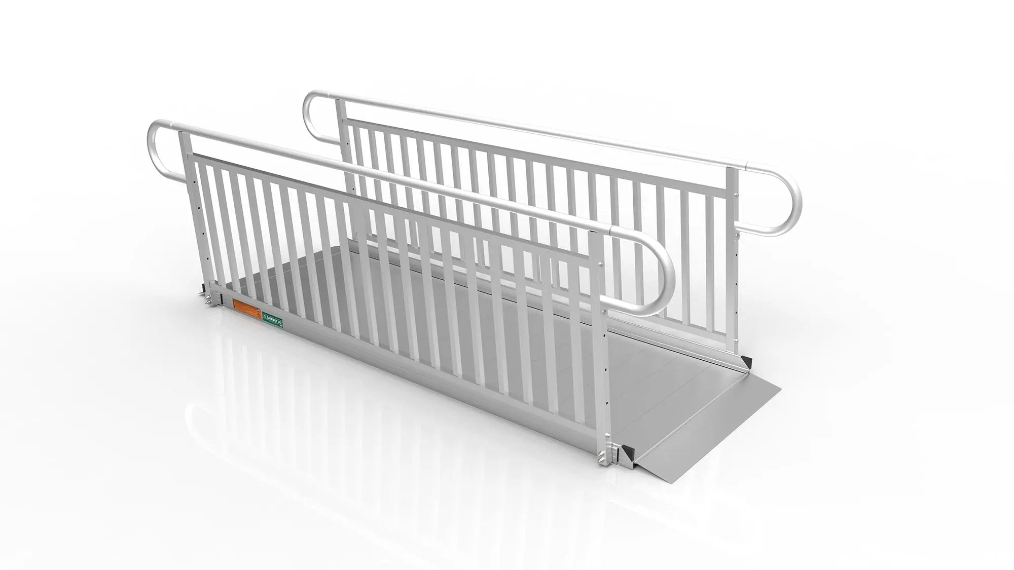 EZ-ACCESS® GATEWAY™ 3G Solid Surface Portable Ramp (Vertical Picket Handrails) 9 Foot EZ-Access