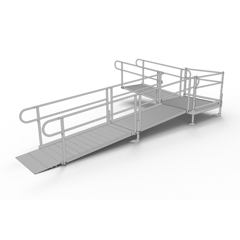 EZ-ACCESS PATHWAY® 3G Ramp Kit (L SHAPED with 4' TURN PLATFORM) 18 Foot