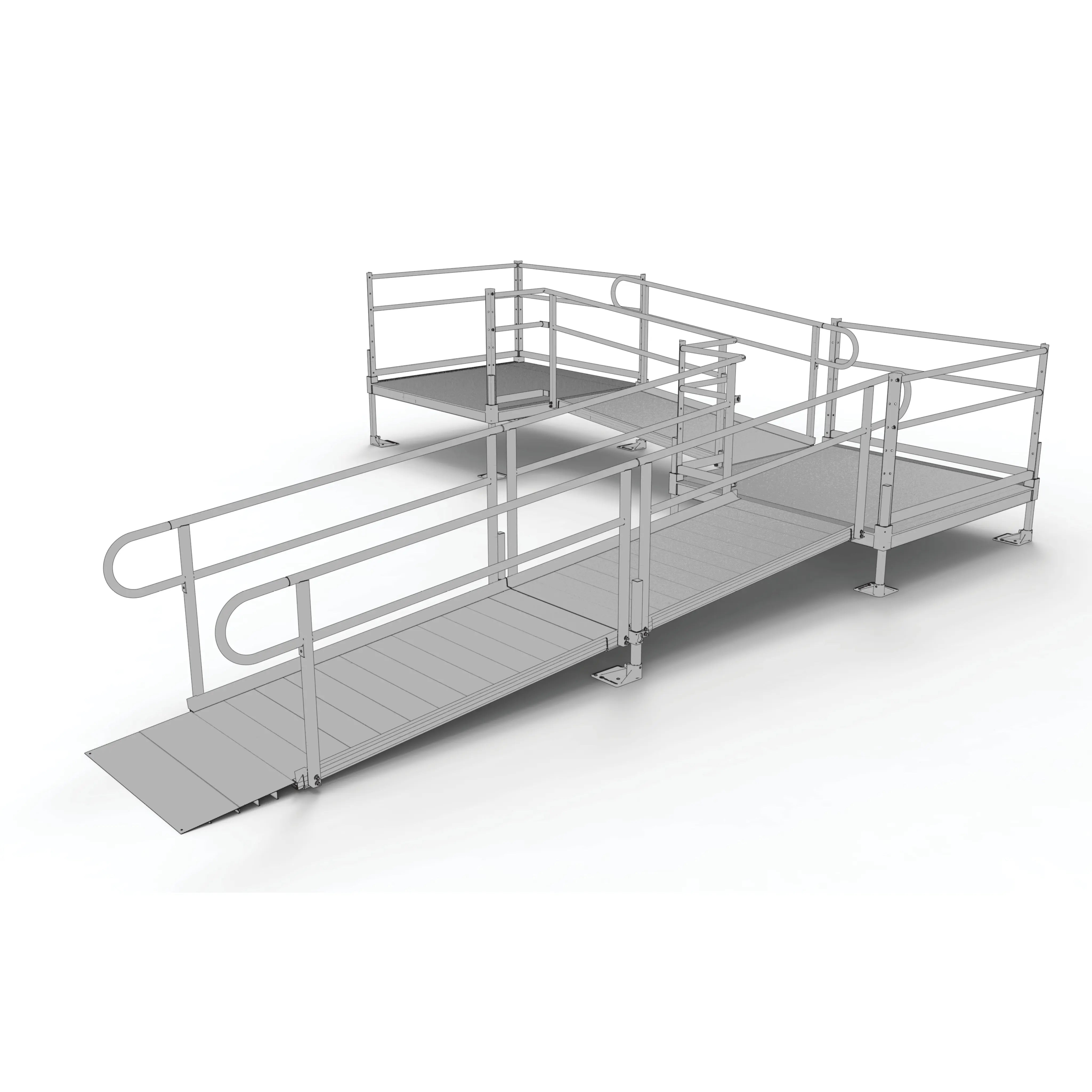 L Shaped With 2 Platforms - Ramp Pros