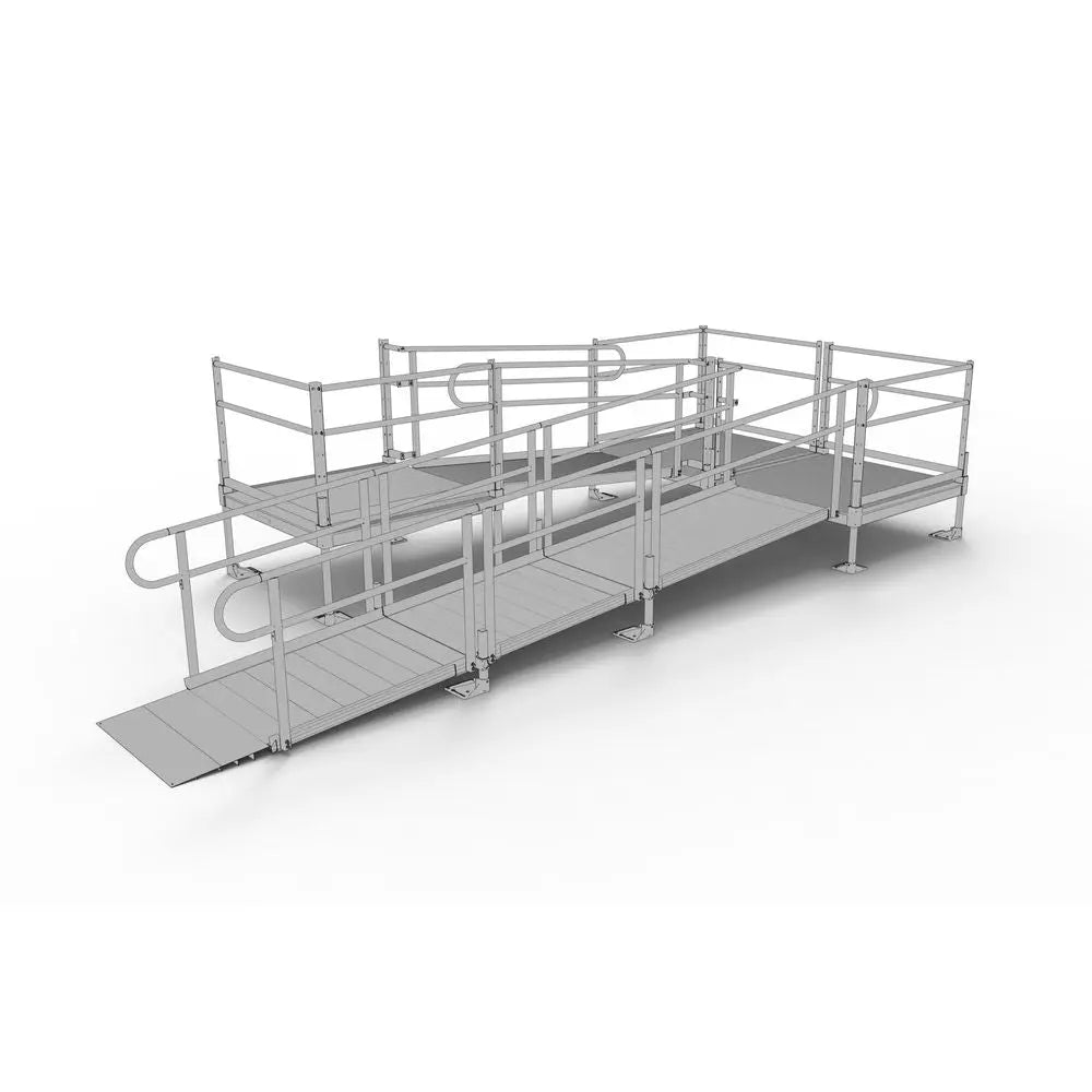 EZ-ACCESS PATHWAY® 3G Ramp Kit (U SHAPED with 4' PLATFORMS) - Ramp ...