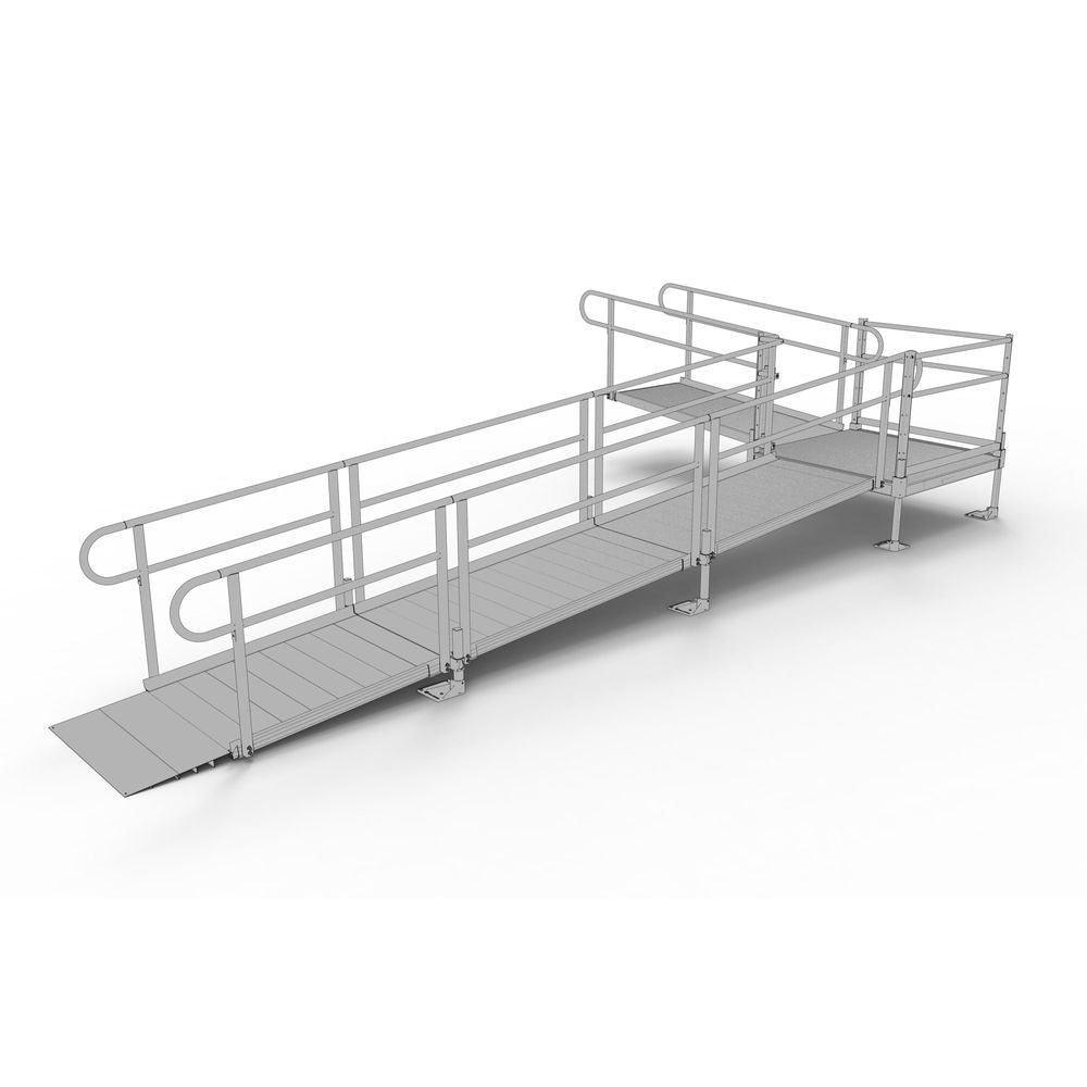 EZ-ACCESS PATHWAY® 3G Ramp Kit (L SHAPED with 4' TURN PLATFORM) 22 Foot