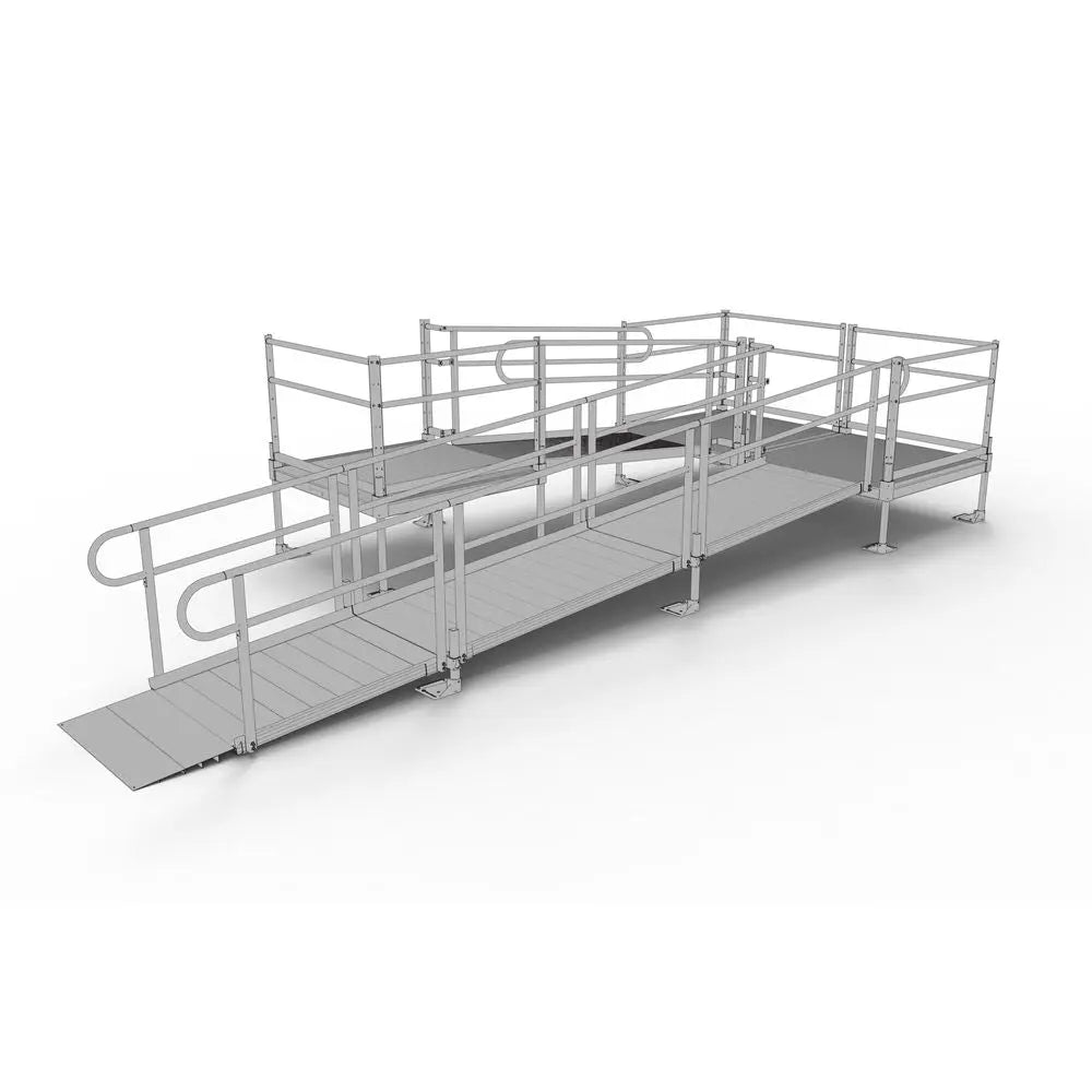 EZ-ACCESS PATHWAY® 3G Ramp Kit (U SHAPED with 4' PLATFORMS) 22 Foot EZ-Access