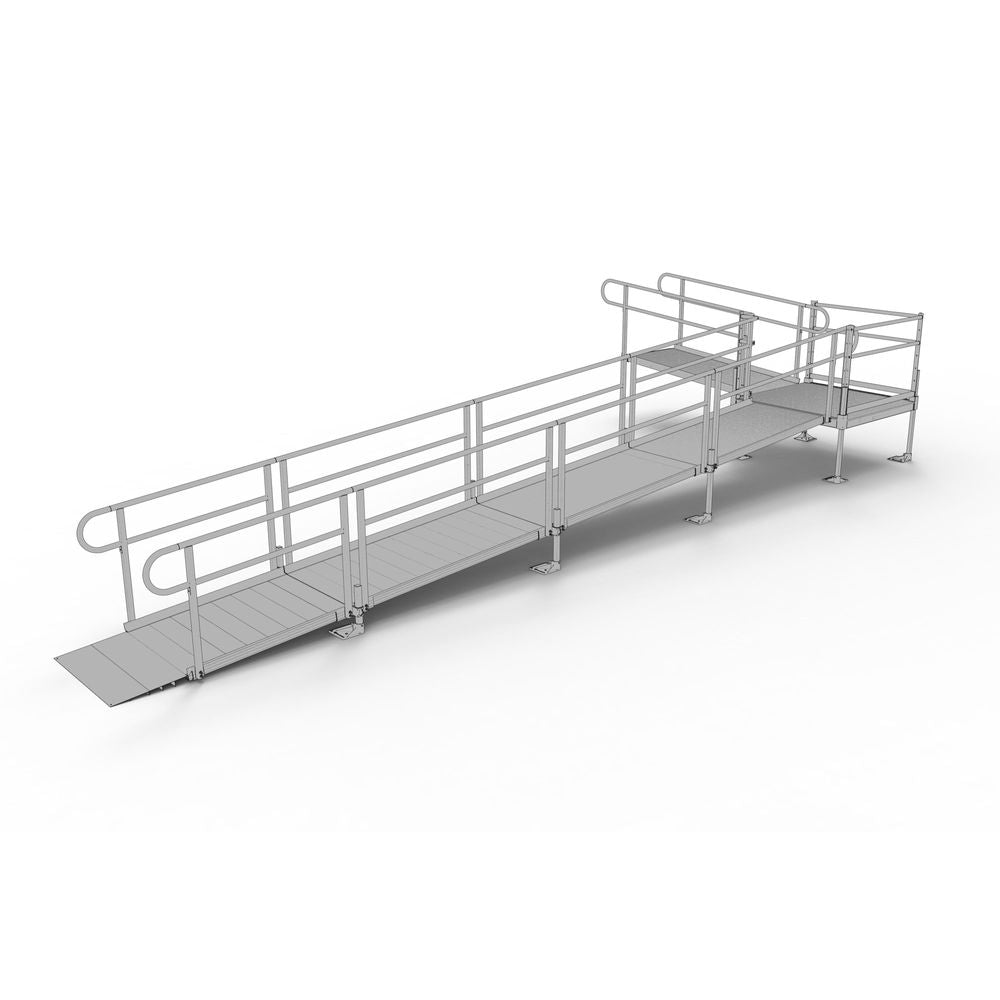 EZ-ACCESS PATHWAY® 3G Ramp Kit (L SHAPED with 4' TURN PLATFORM) 28 Foot