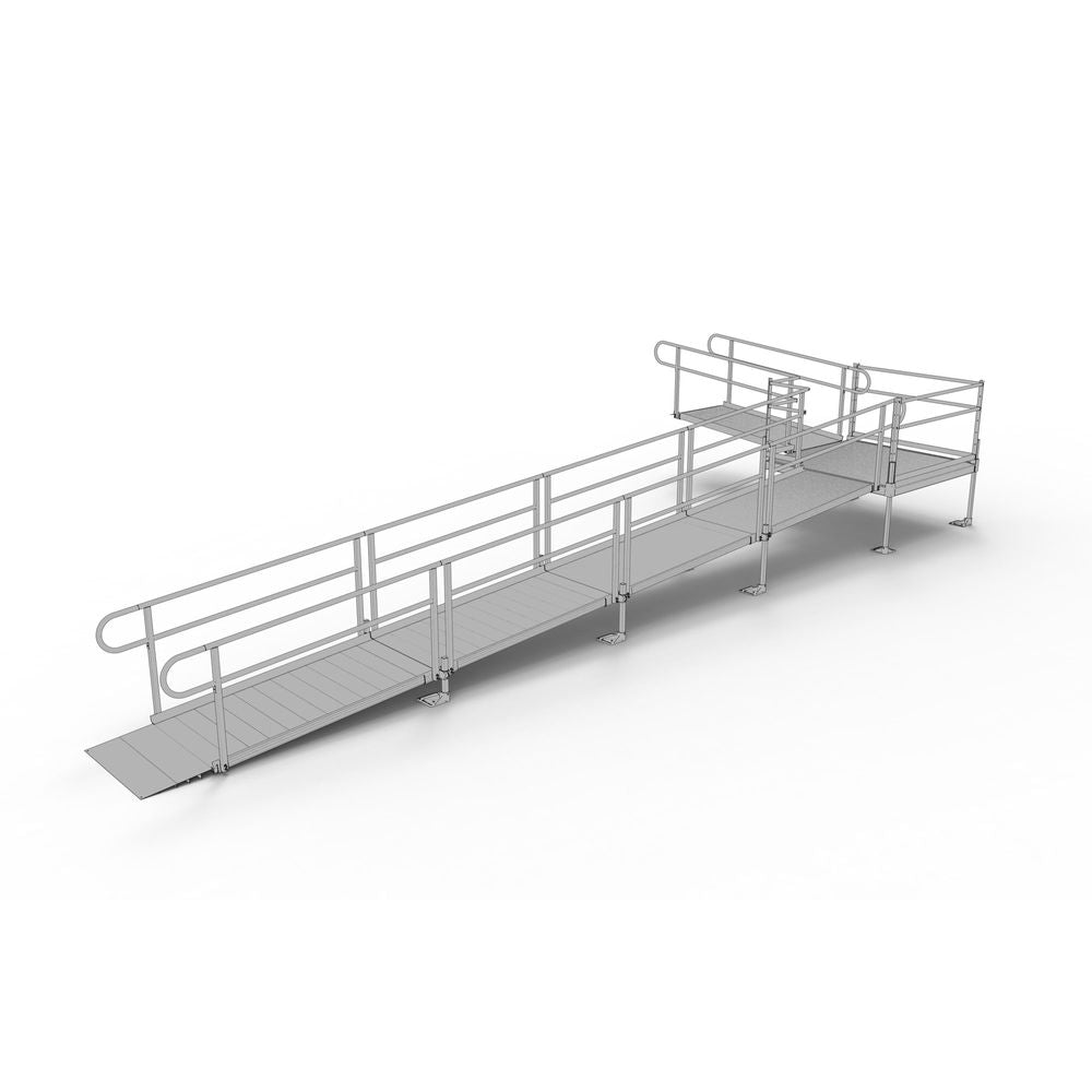 EZ-ACCESS PATHWAY® 3G Ramp Kit (L SHAPED with 5' TURN PLATFORM) 30 Foot