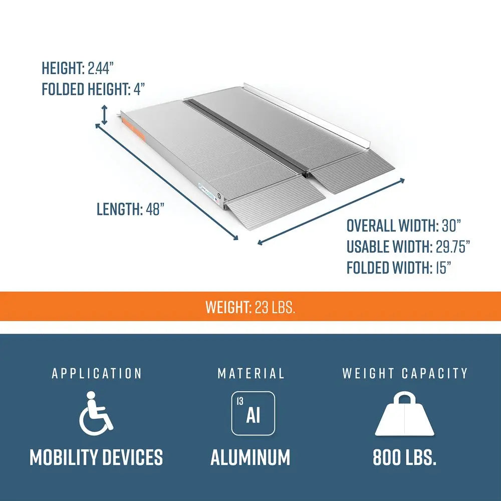 EZ-ACCESS® SUITCASE® Aluminum Singlefold Wheelchair Ramp (4 Foot) EZ-Access