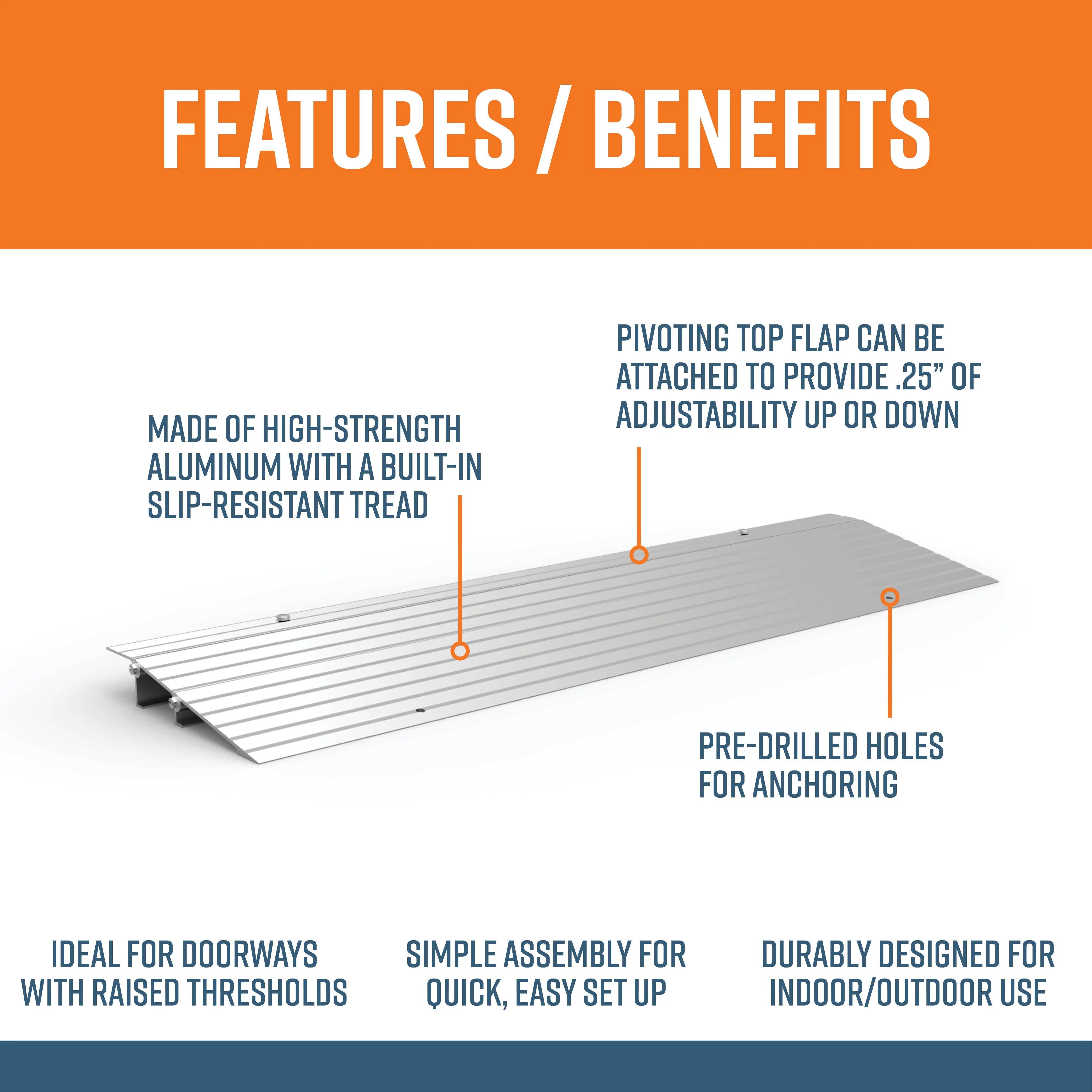 EZ-ACCESS® TRANSITIONS® Modular Entry Ramp (1.5 Inch) EZ-Access