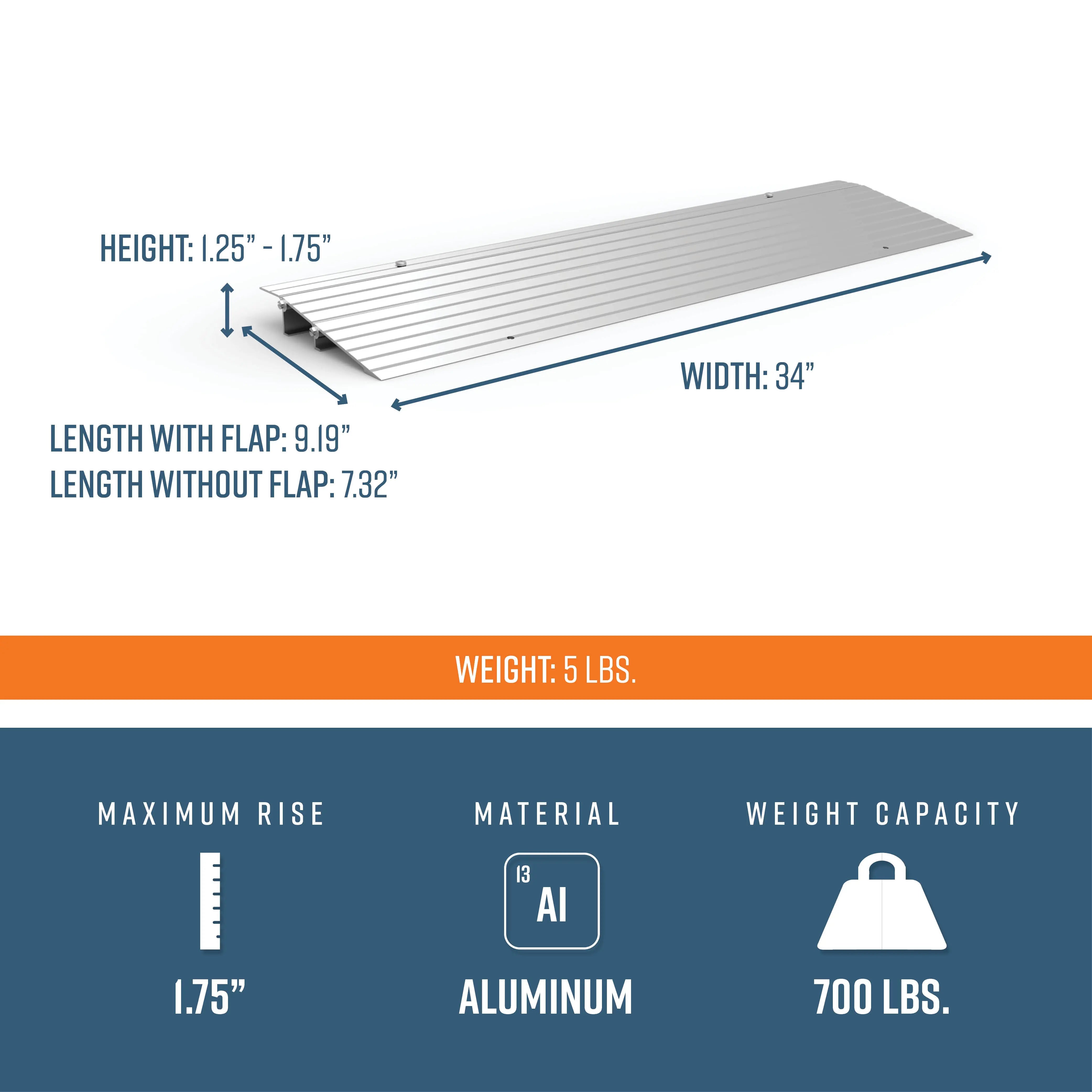 EZ-ACCESS® TRANSITIONS® Modular Entry Ramp (1.5 Inch) EZ-Access