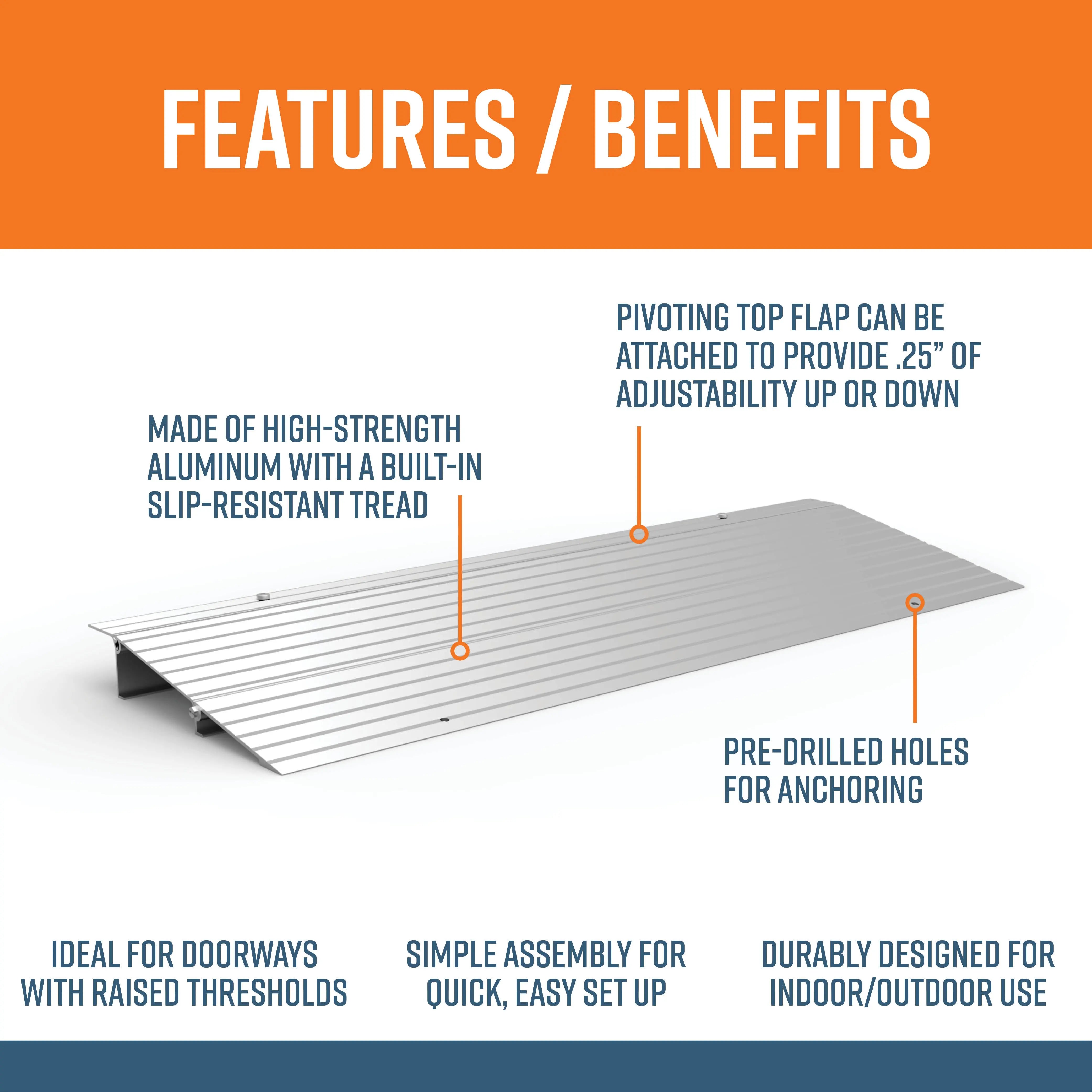 EZ-ACCESS® TRANSITIONS® Modular Entry Ramp  (2 Inches) EZ-Access