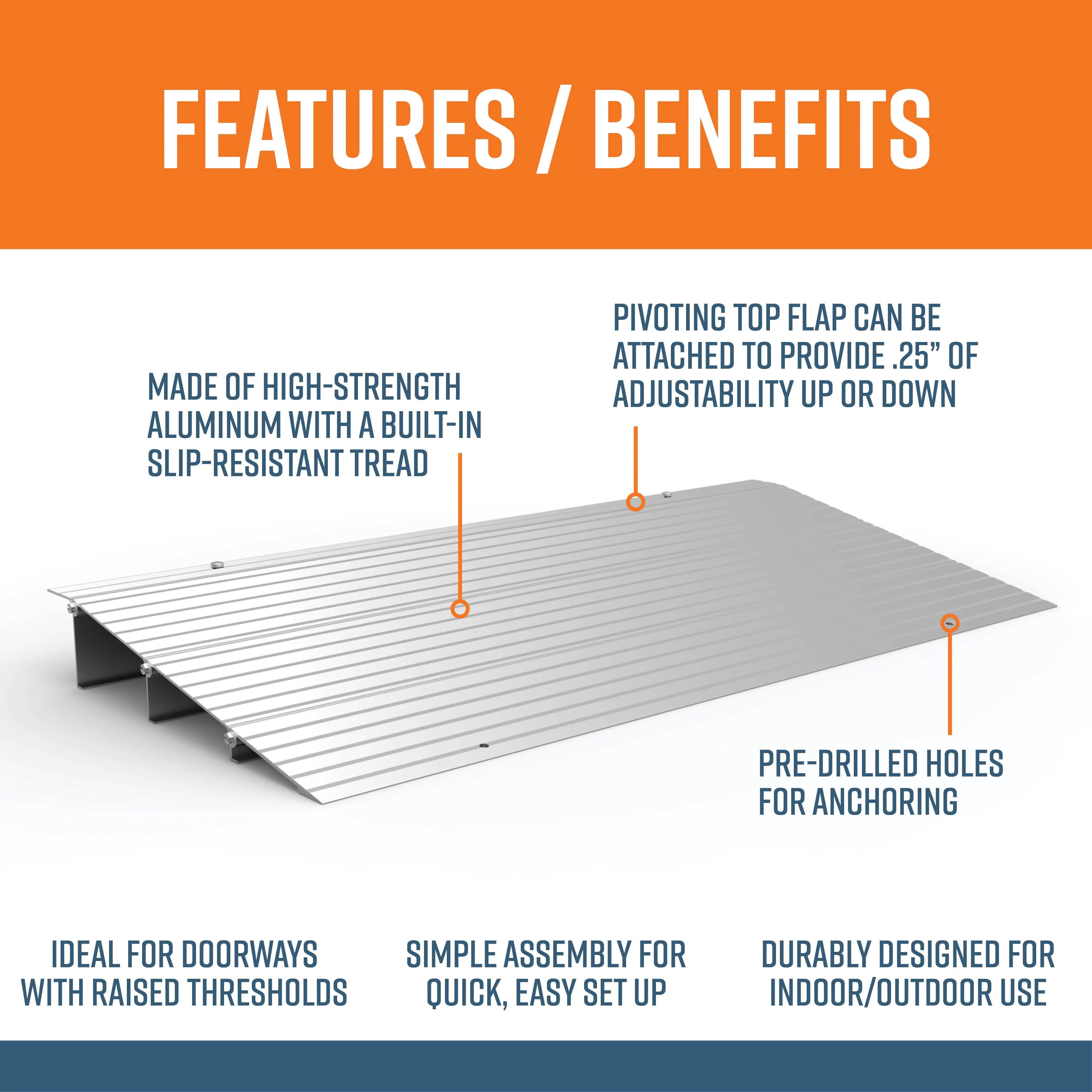 EZ-ACCESS® TRANSITIONS® Modular Entry Ramp (3 Inches) EZ-Access