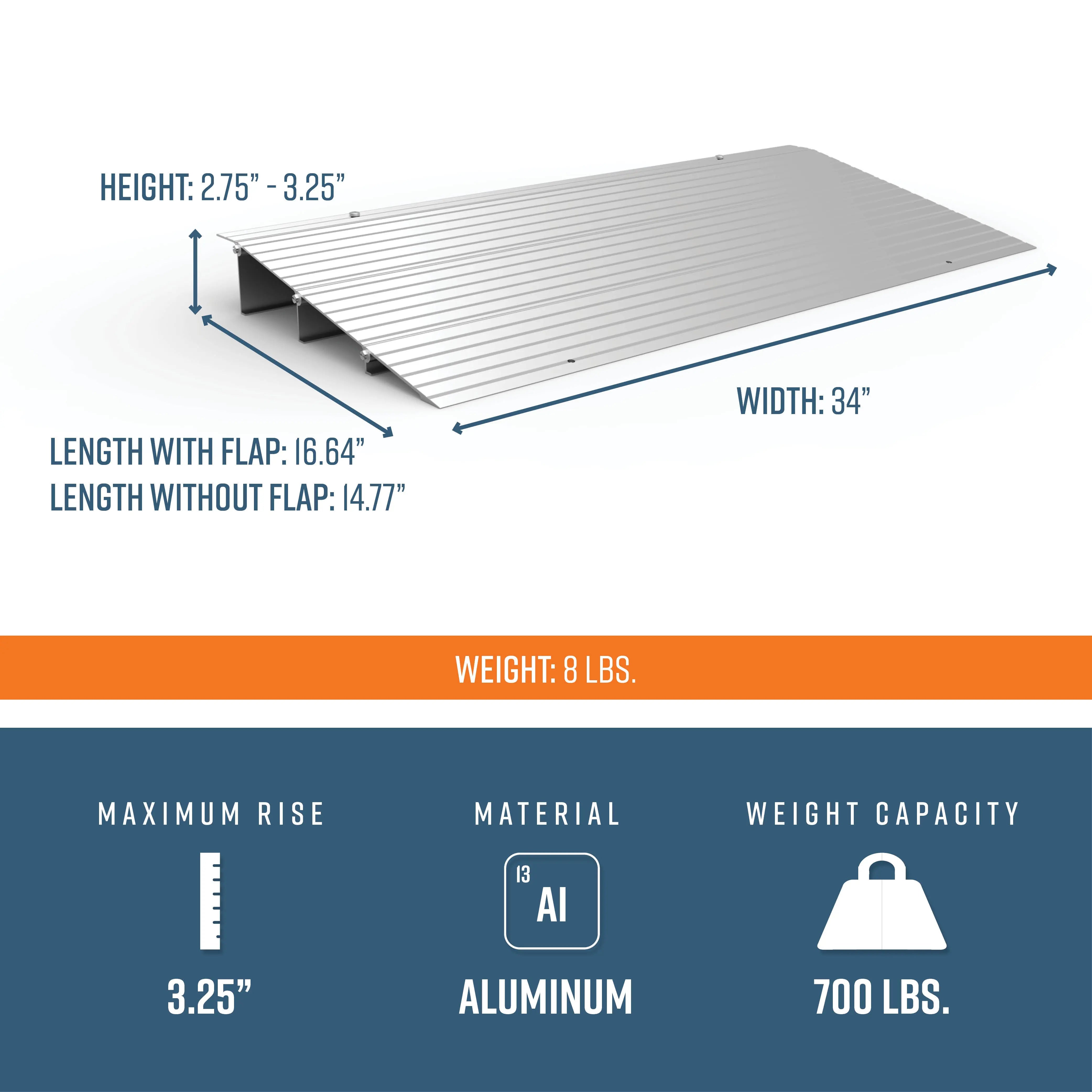 EZ-ACCESS® TRANSITIONS® Modular Entry Ramp (3 Inches) EZ-Access