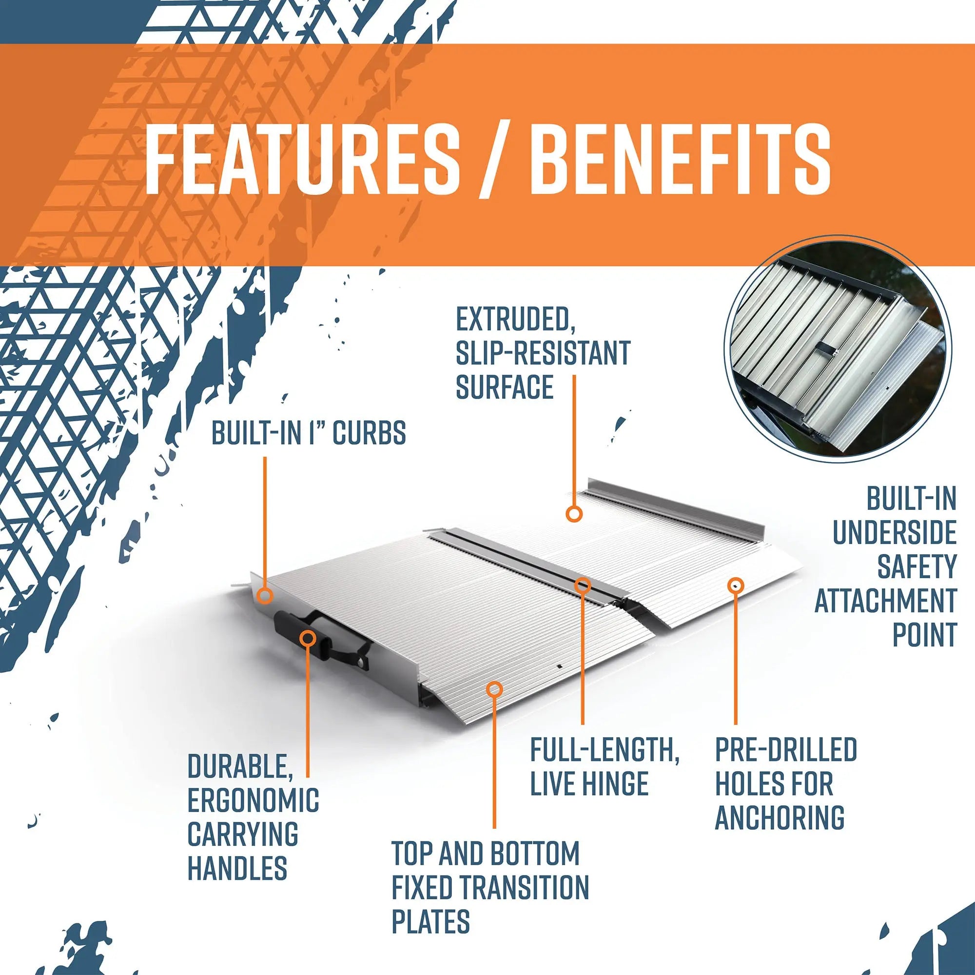 EZ-ACCESS® TRAVERSE™ Singlefold Portable Loading Ramp (2 Foot) EZ-Access