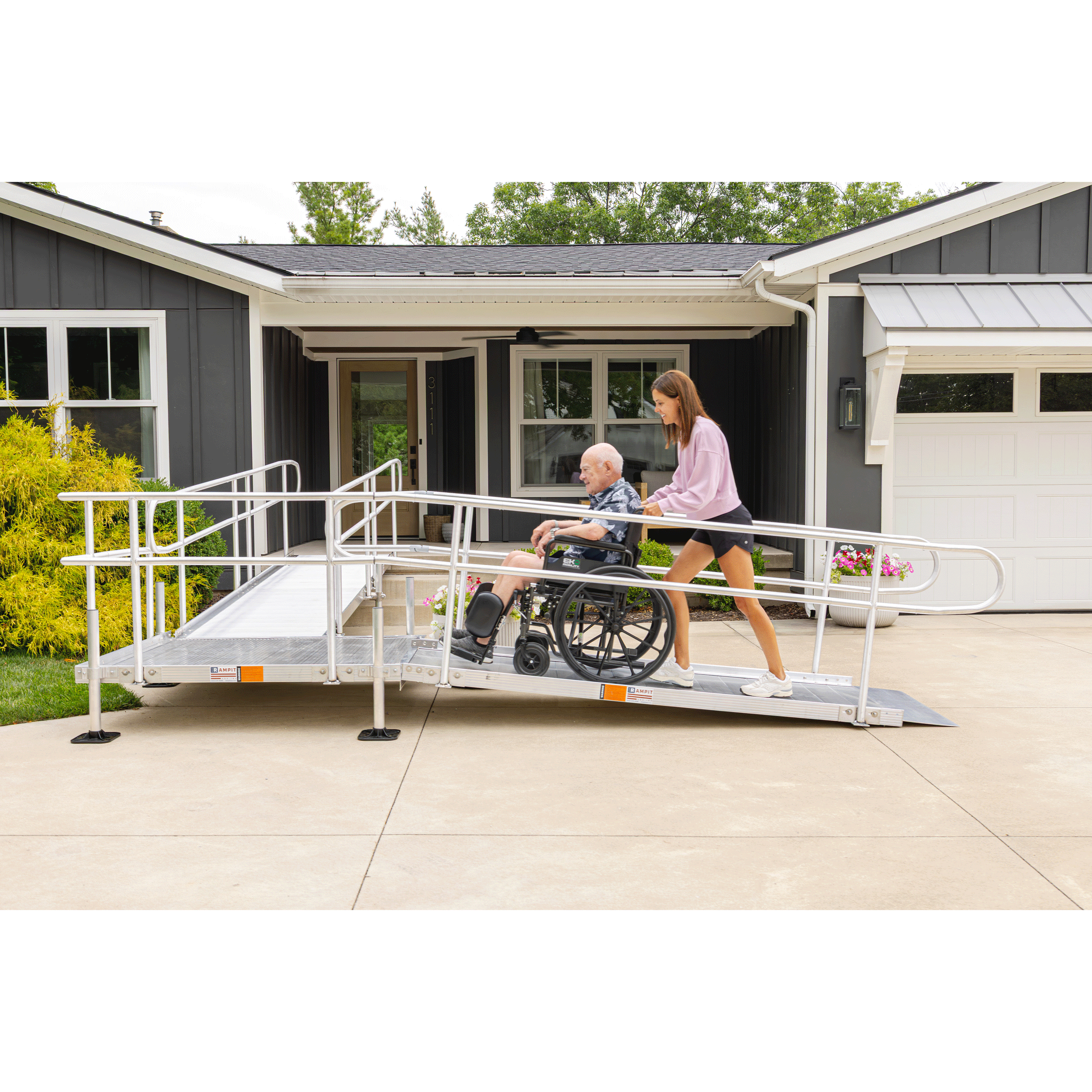Rampit Independence Modular Ramp (w/ Handrails) 36 Inches Wide