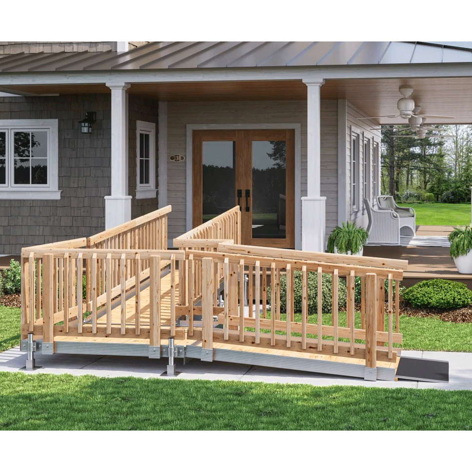 Rampit WAR (Wood and Aluminum Ramp) with Wood Pickets